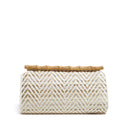 BAMBOO CLUTCH STRAW IVORY