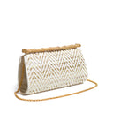 BAMBOO CLUTCH STRAW IVORY