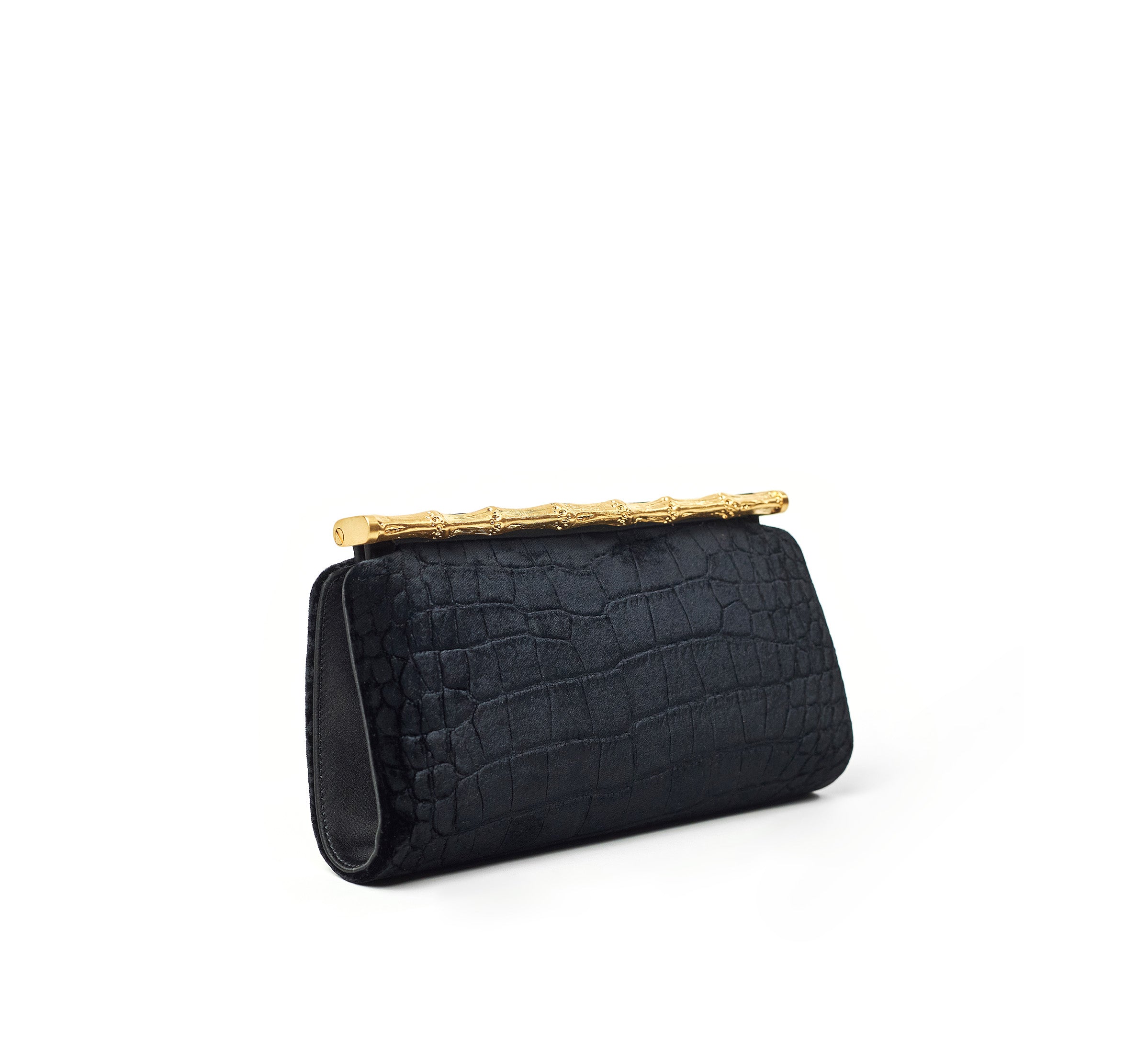 BAMBOO VELVET CROCO BLACK