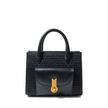 QUEEN TOTE MINI BLACK STRAW MTO - Delivery 40/60 working days