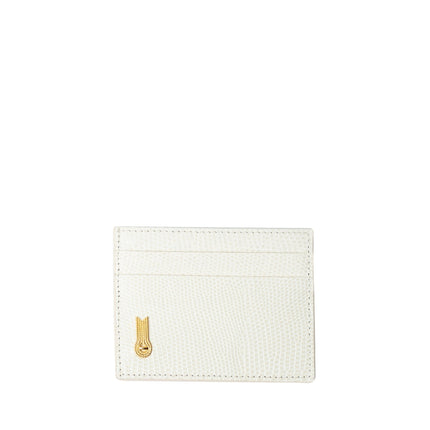 CARD HOLDER PRINTED LIZARD IVORY