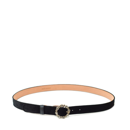 STRASS BELT VELVET BLACK