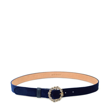 STRASS BELT VELVET NAVY