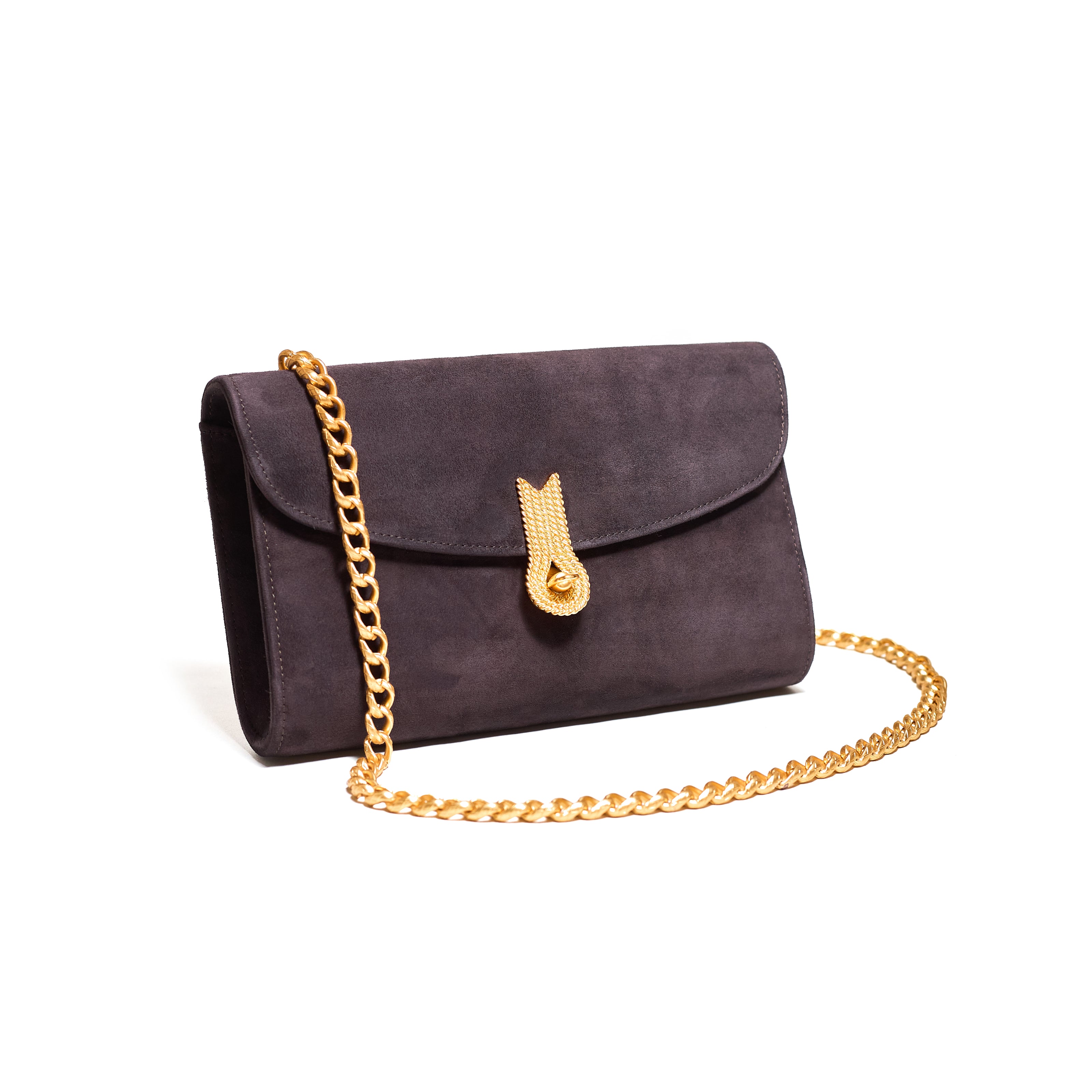 QUEEN CLUTCH SUEDE VAN DYCK