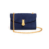 QUEEN CLUTCH SUEDE NAVY
