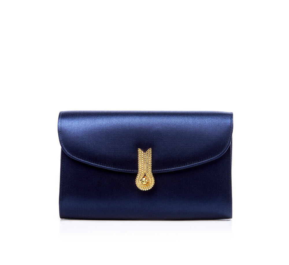 QUEEN SATIN NAVY BLUE