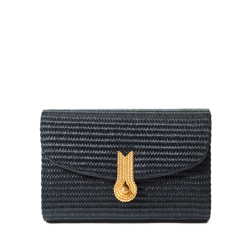 QUEEN MID BLACK STRAW