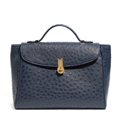 QUEEN MUM OSTRICH BLUE