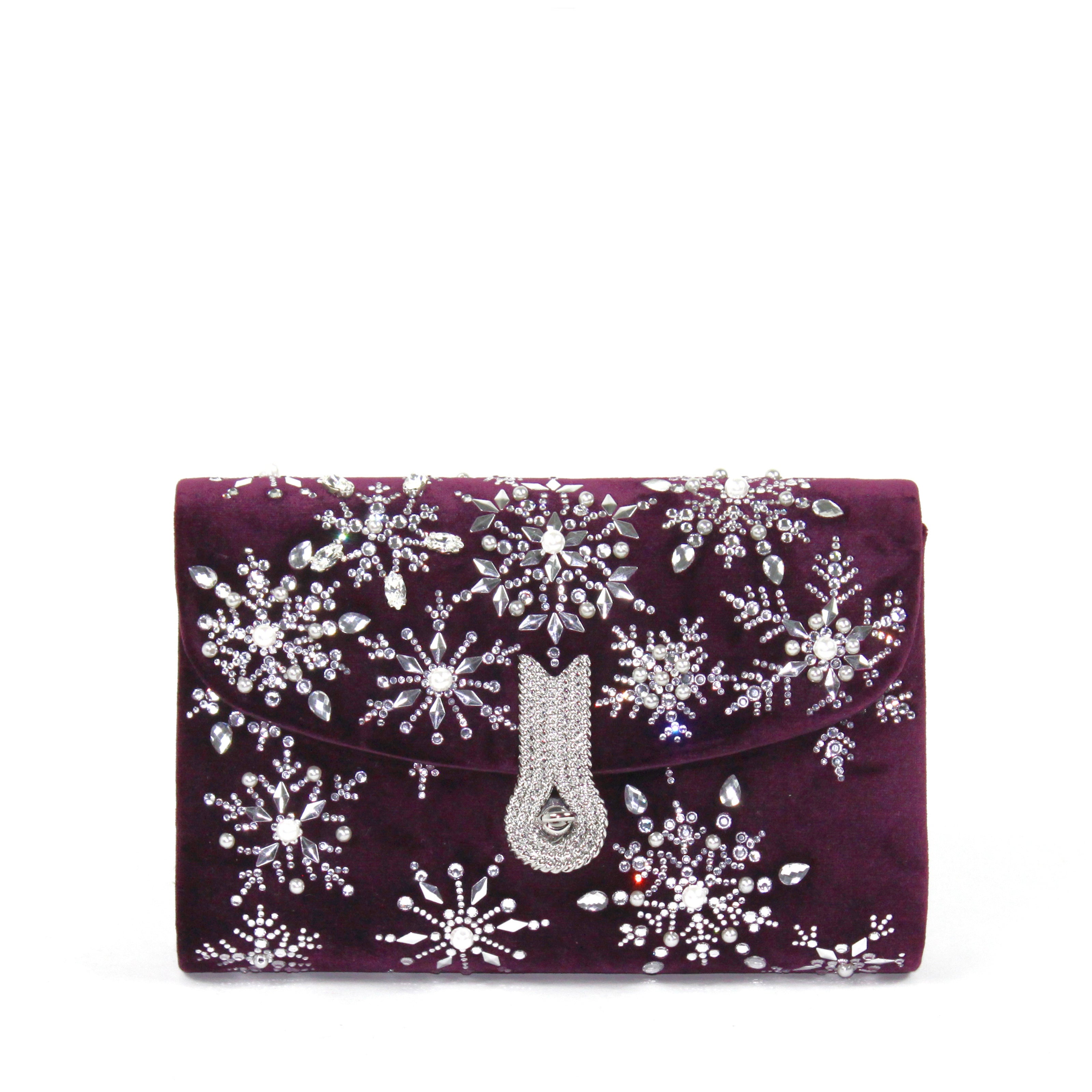 QUEEN MID SNOWFLAKES BURGUNDY - XMAS EDITION