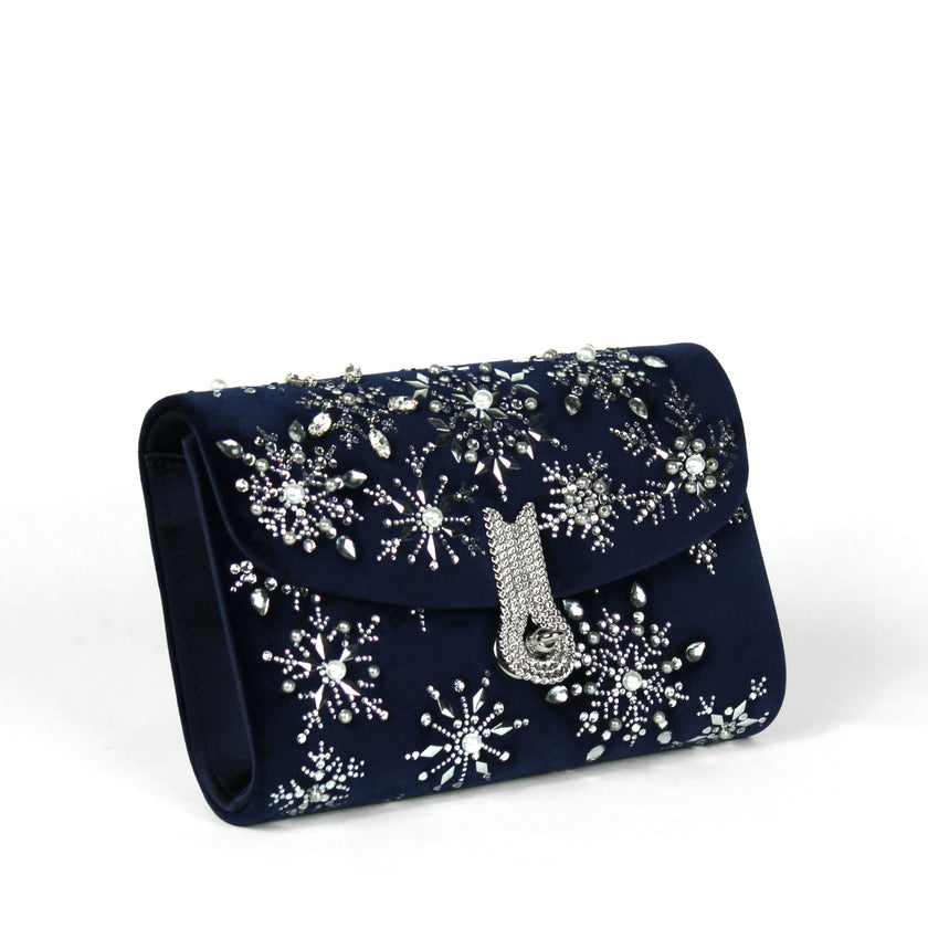 QUEEN MID SNOWFLAKES NAVY - XMAS EDITION