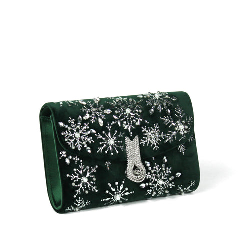 QUEEN MID SNOWFLAKES GREEN - XMAS EDITION