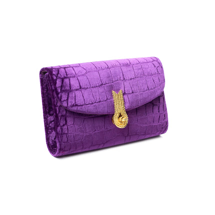 QUEEN MID VELVET CROCO VIOLET