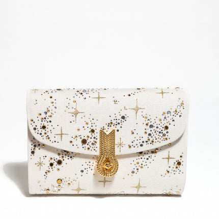 QUEEN MID CONSTELLATIONS LINEN WHITE