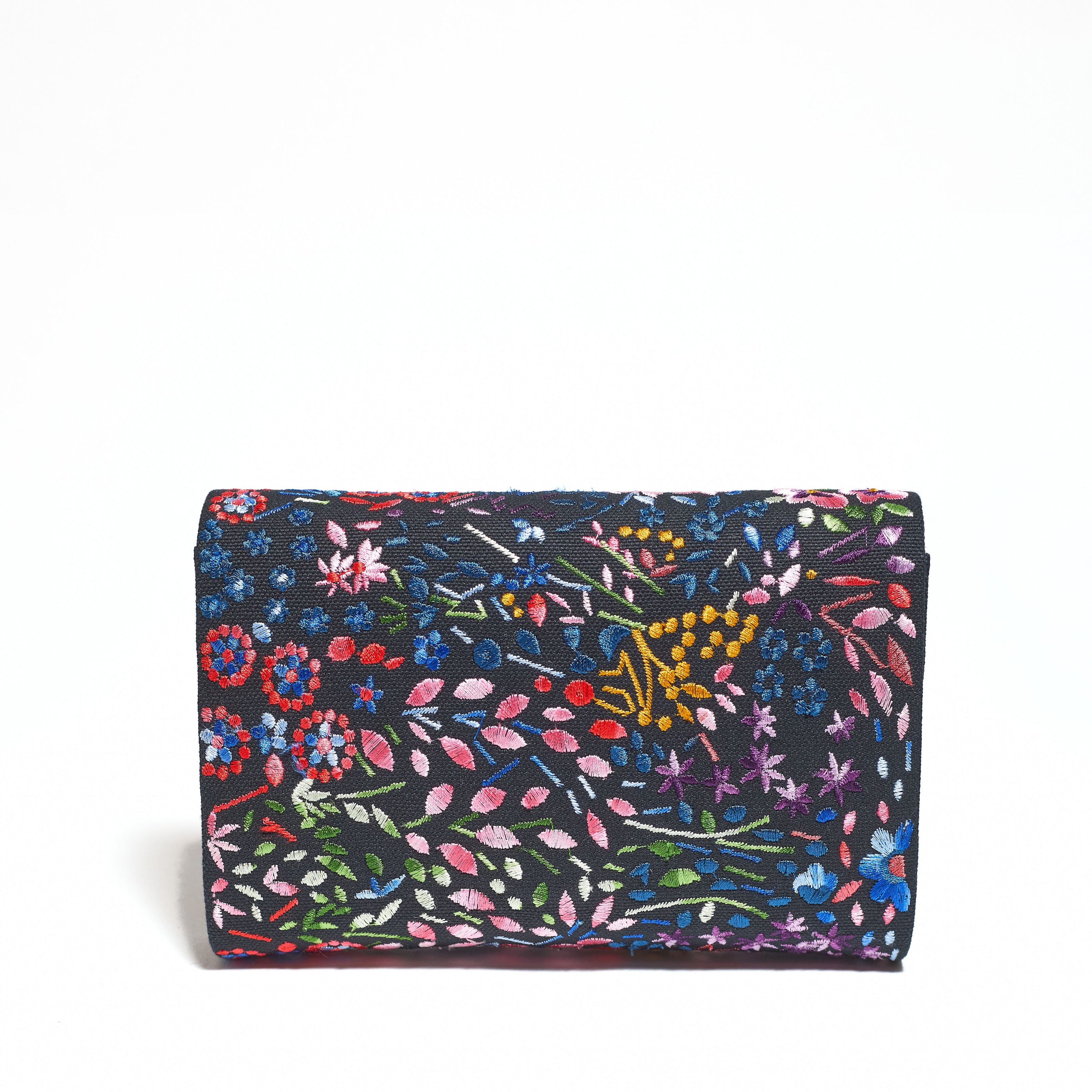 QUEEN MID CANVAS BLACK / FIORI MULTI