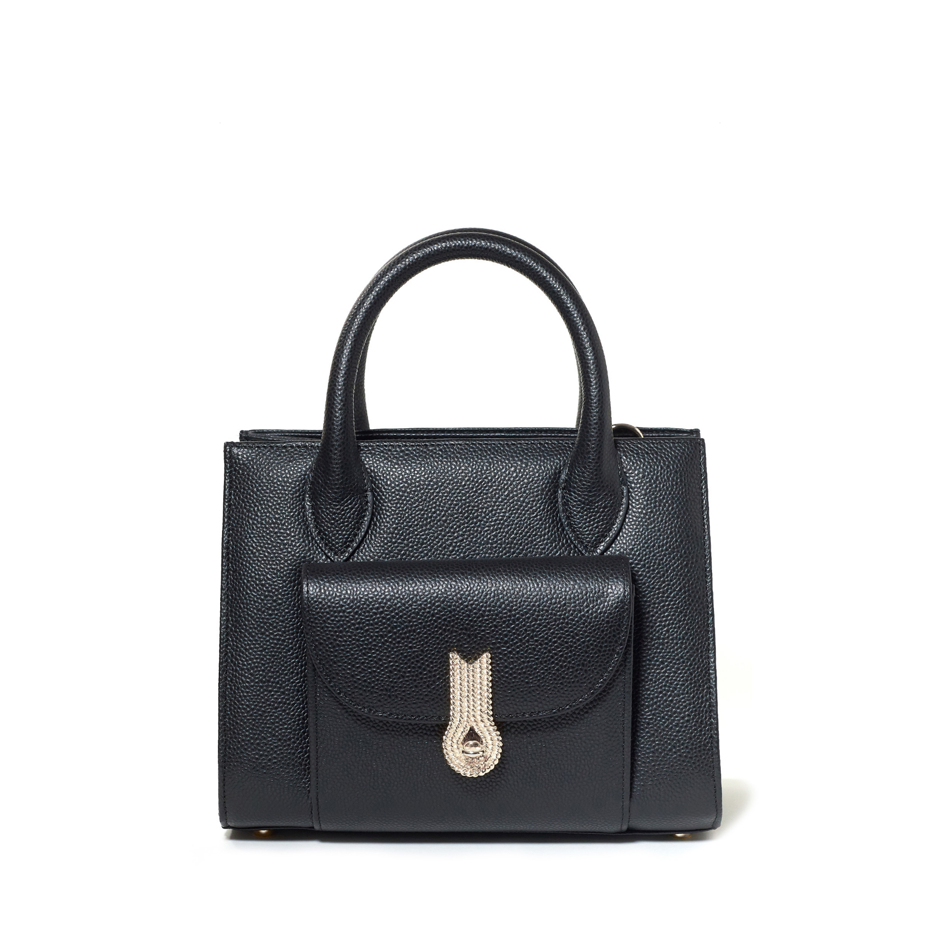 QUEEN TOTE MINI GRAINED BLACK  MTO Delivery in 40/60 days