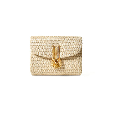 QUEEN MICRO IVORY STRAW