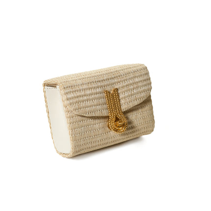 QUEEN MICRO IVORY STRAW