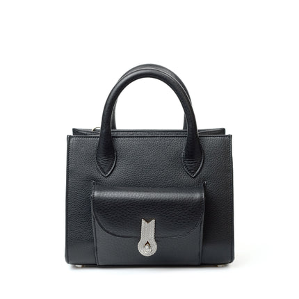 QUEEN TOTE MINI GRAINED BLACK  MTO Delivery in 40/60 days