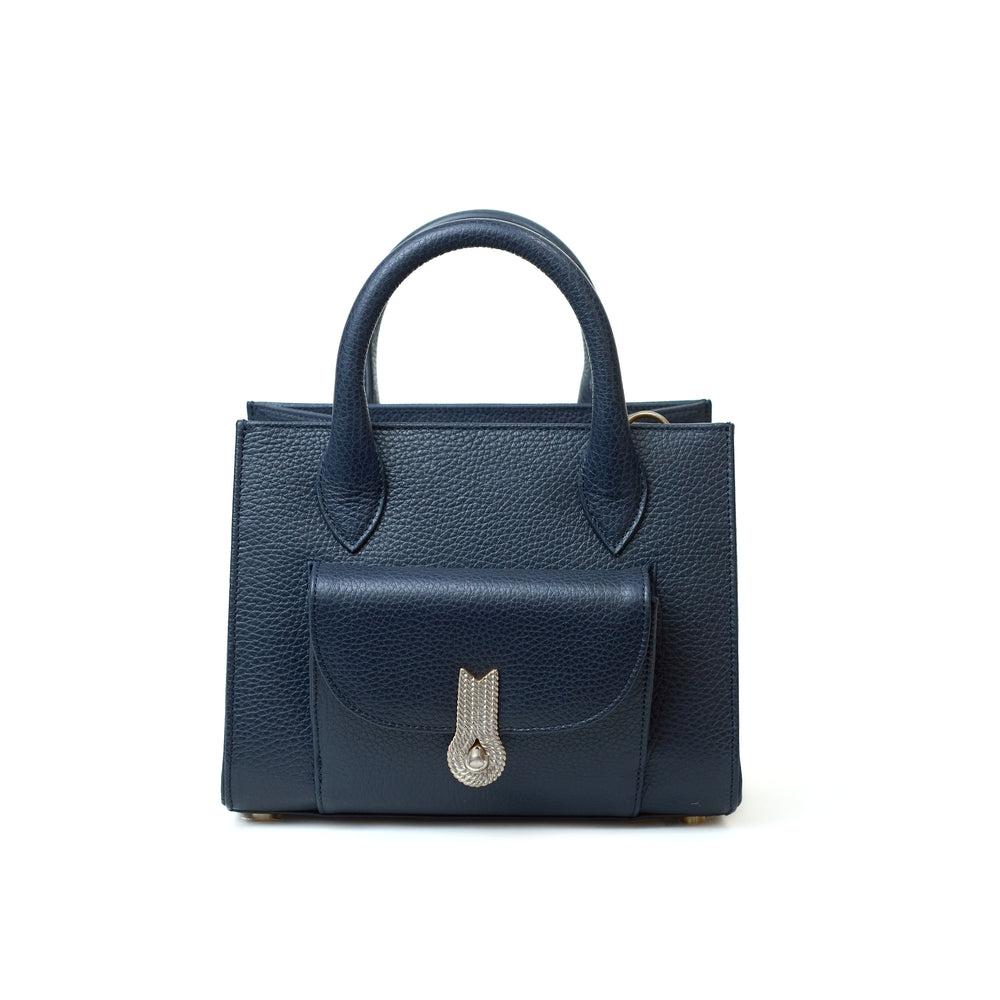 
                  
                    QUEEN TOTE MINI GRAINED BLUE
                  
                