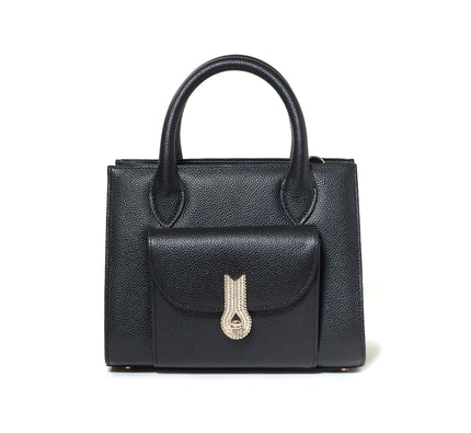 QUEEN TOTE MINI CAVIAR BLACK MTO Delivery in 40/60 days