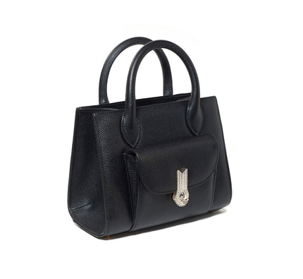 QUEEN TOTE MINI CAVIAR BLACK MTO Delivery in 40/60 days