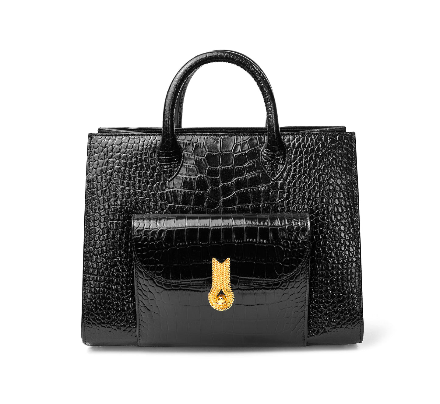 
                  
                    QUEEN TOTE CROCO PRINT BLACK
                  
                