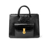 QUEEN TOTE CROCO PRINT BLACK