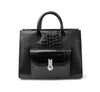 QUEEN TOTE CROCO PRINT BLACK