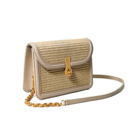 QUEEN V LONG STRAW TAUPE