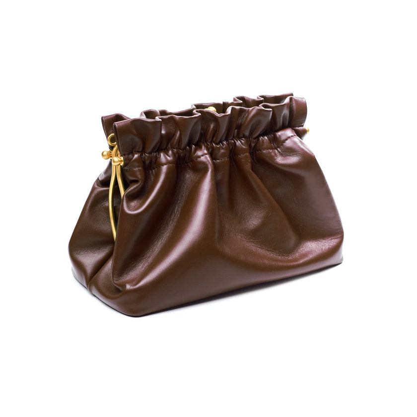 【関税込み】Amato Daniele Pouches Raviolo pouch bag in calf cioccolato – Amato Daniele Shop