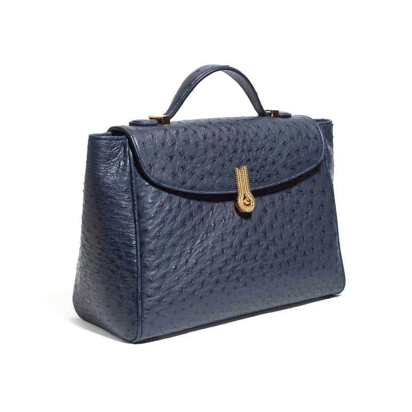 QUEEN MUM OSTRICH BLUE