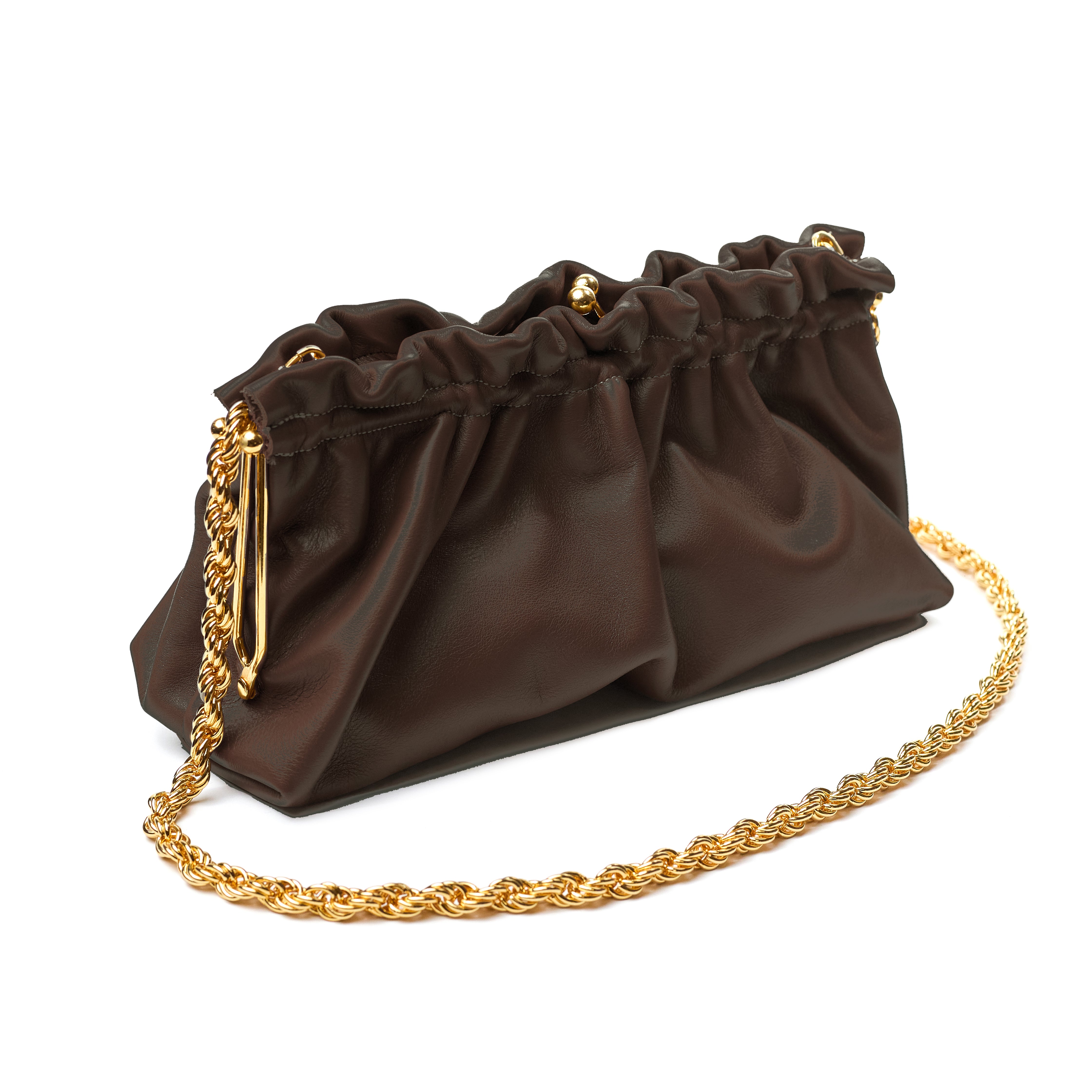 【amato】 Raviolo pouch bag in calf cioccolato – Amato Daniele