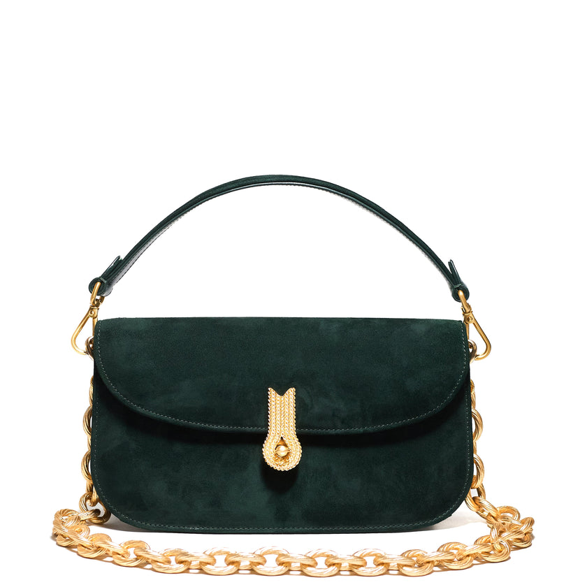 CACCIATORA LONG SUEDE BOTTIGLIA GREEN