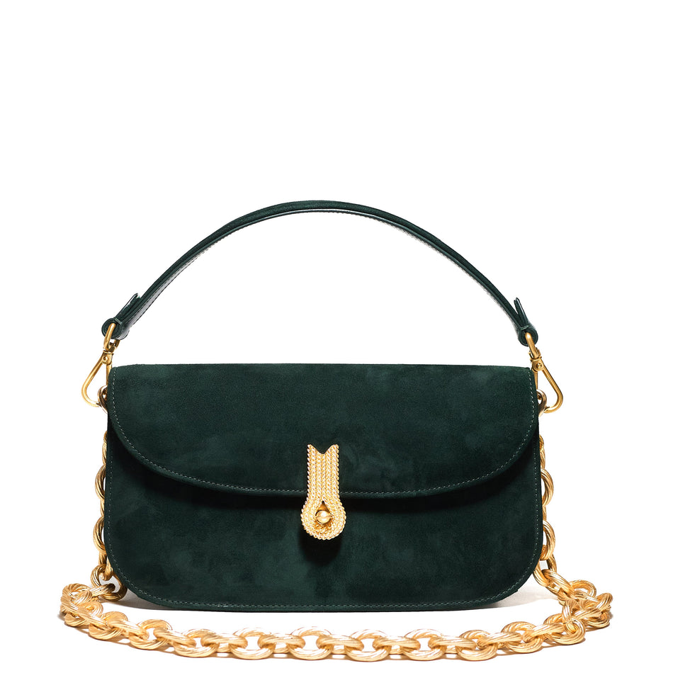 CACCIATORA LONG SUEDE BOTTIGLIA GREEN