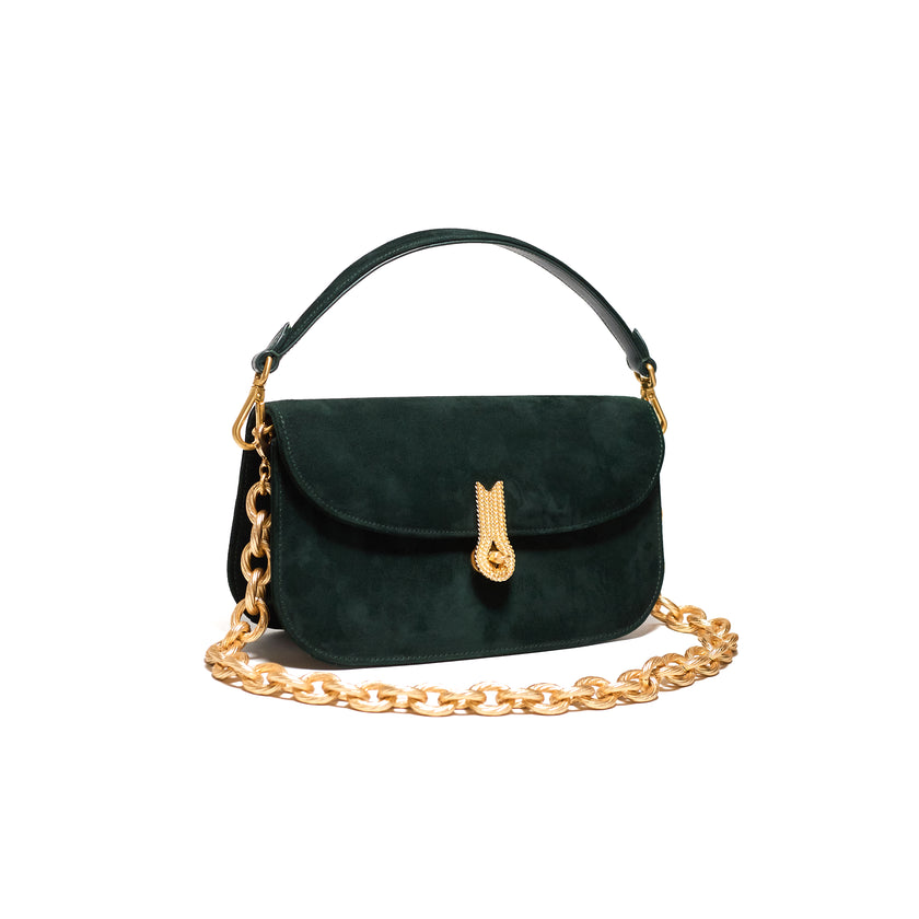 CACCIATORA LONG SUEDE BOTTIGLIA GREEN