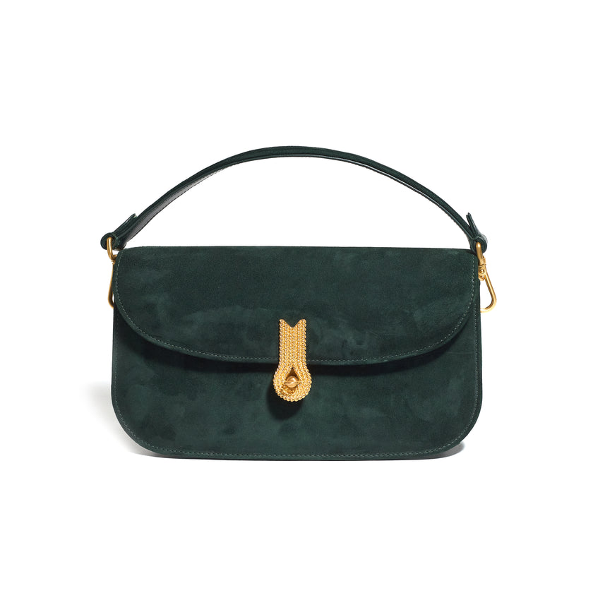 CACCIATORA LONG SUEDE BOTTIGLIA GREEN