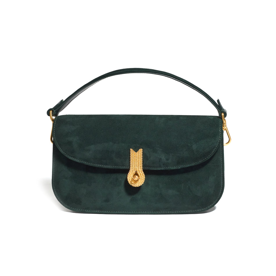 CACCIATORA LONG SUEDE BOTTIGLIA GREEN
