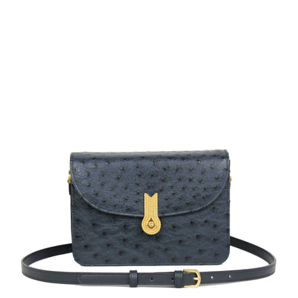 QUEEN VERA OSTRICH BLUE