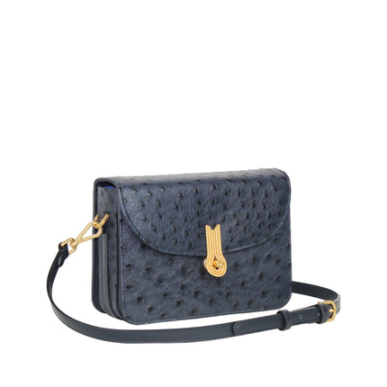 QUEEN VERA OSTRICH BLUE