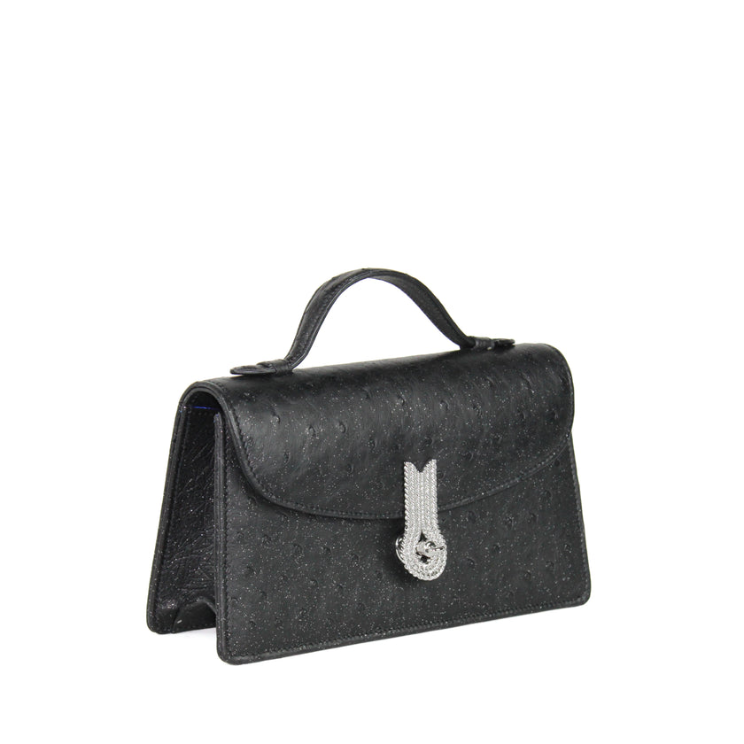 QUEEN ALTROVE OSTRICH PAILETTES BLACK - XMAS EDITION