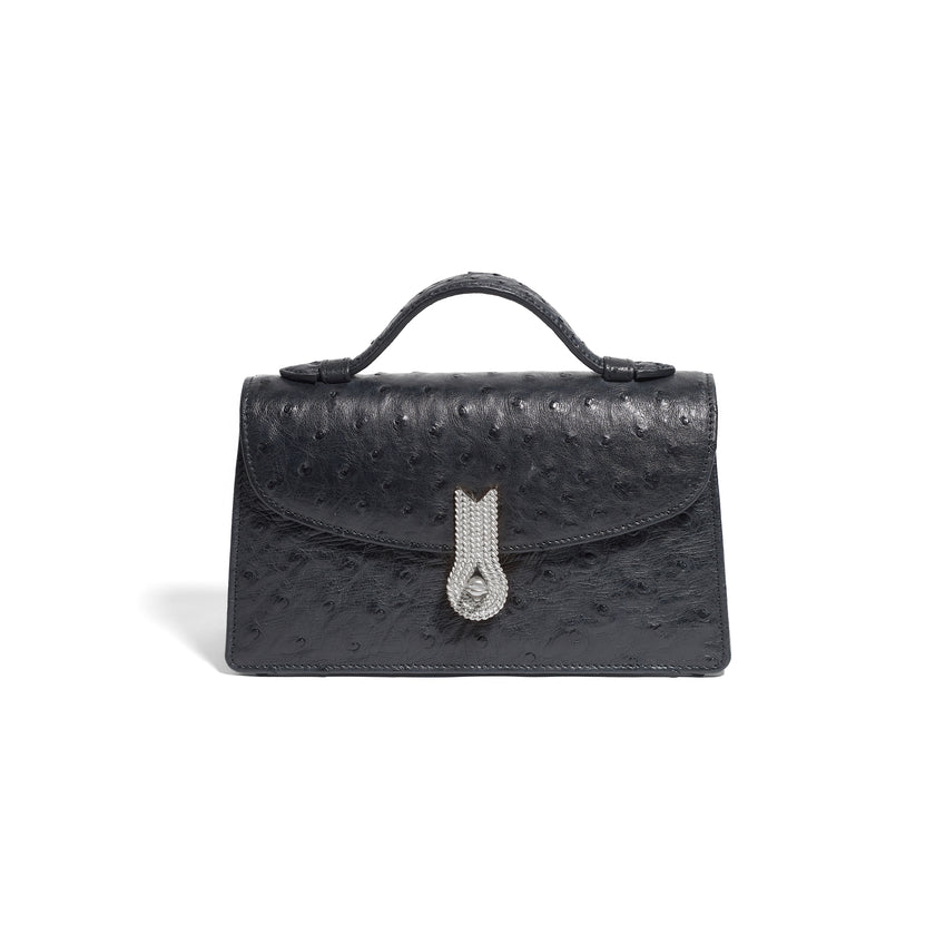 QUEEN ALTROVE OSTRICH BLACK