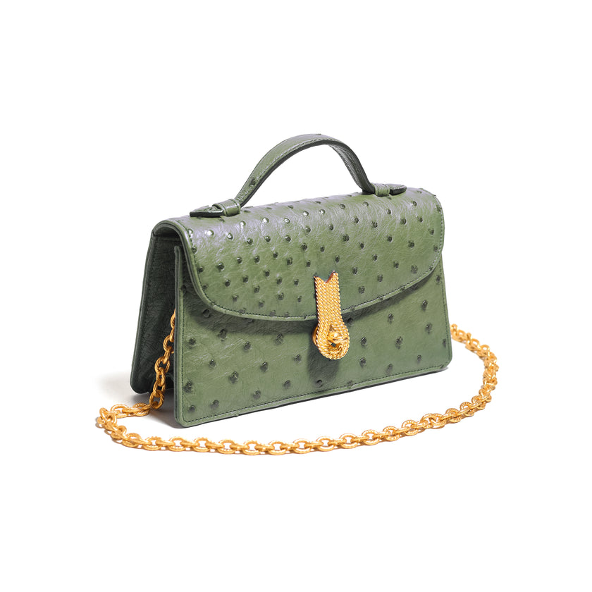 QUEEN ALTROVE OSTRICH PISTACCHIO