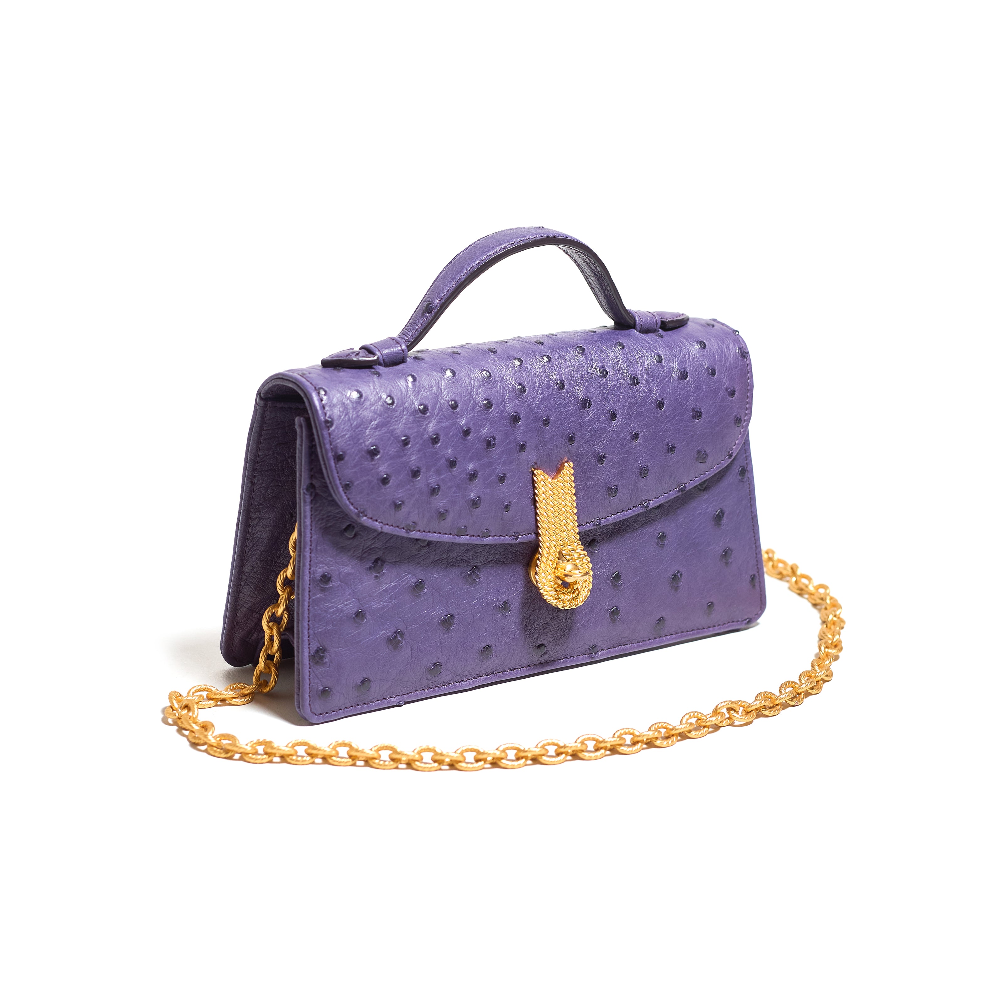 QUEEN ALTROVE OSTRICH VIOLET MTO - Delivery 40 working days