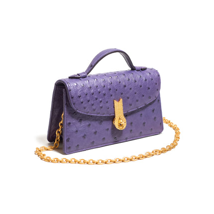 QUEEN ALTROVE OSTRICH VIOLET MTO - Delivery 40 working days
