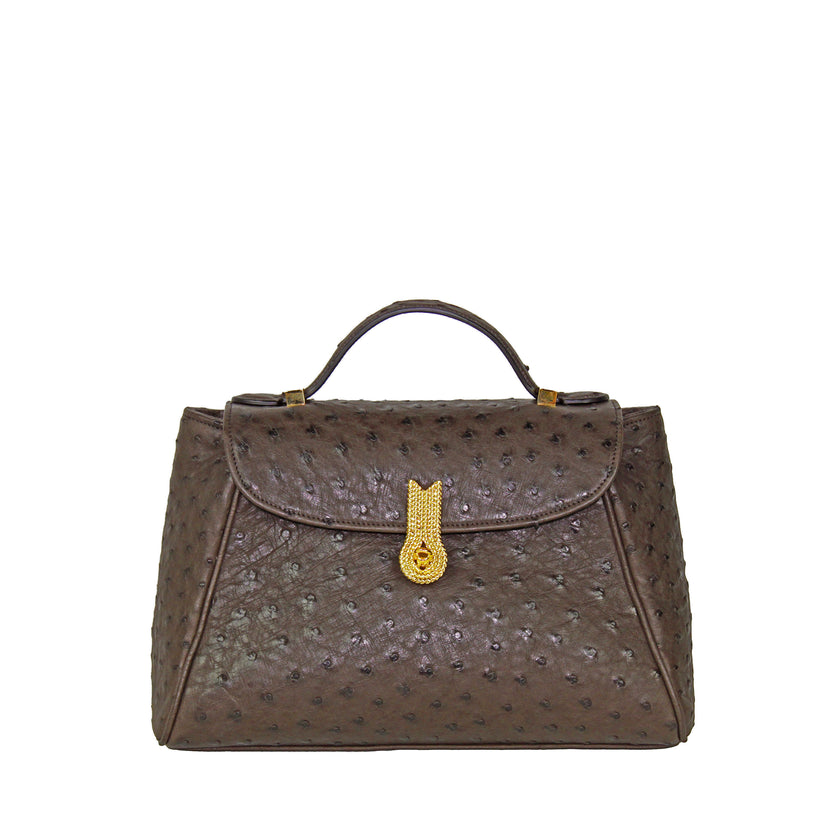 QUEEN MINI MUM OSTRICH CHOCOLATE