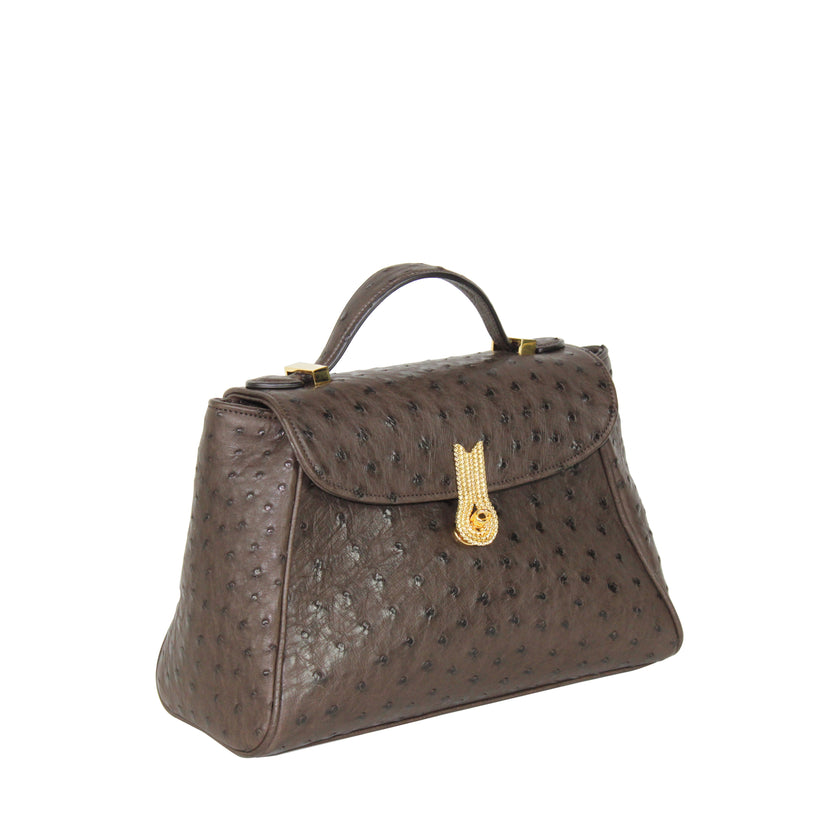 QUEEN MINI MUM OSTRICH CHOCOLATE