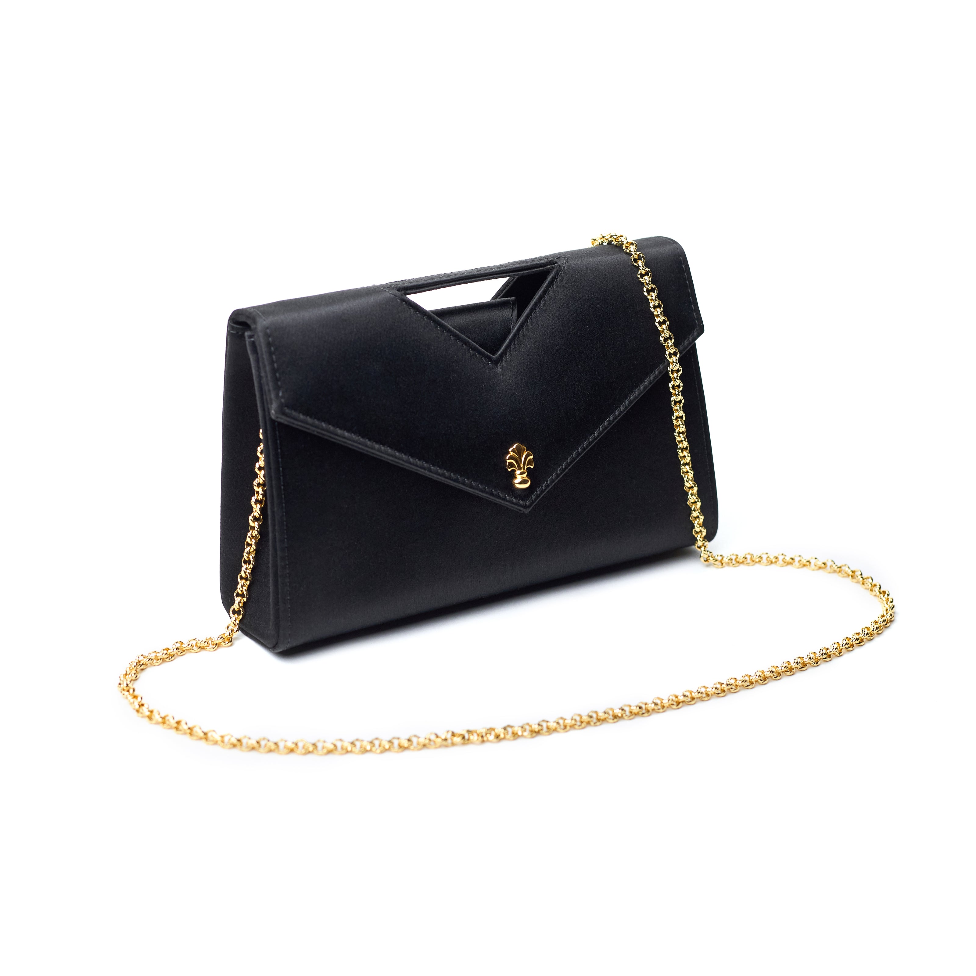 CAROLINA POCHETTE SATIN BLACK 🌸