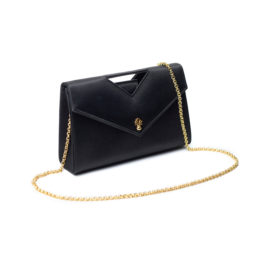 CAROLINA POCHETTE SATIN BLACK