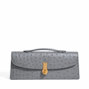 QUEEN ALTROVE LONG OSTRICH GREY MTO - Delivery 60 working days