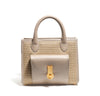 QUEEN TOTE MINI TORTORA STRAW